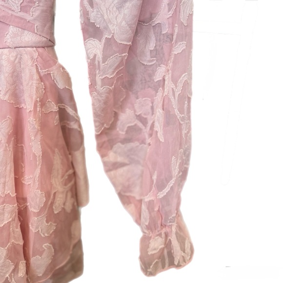 ❤️ Valentine’s Day Pink Floral Ruffle Cottagecore Romper Size Small NWT - Picture 7 of 9